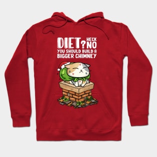 Cat Stuck in Chimney - Red version Hoodie